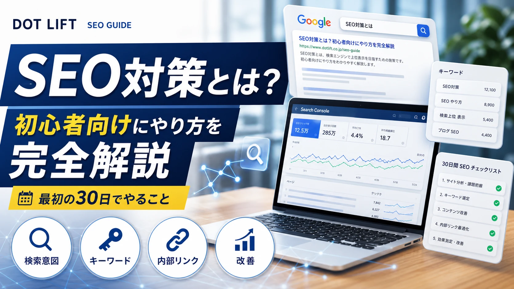 SEO対策とは?初心者向けにやり方を完全解説の高品質アイキャッチ画像