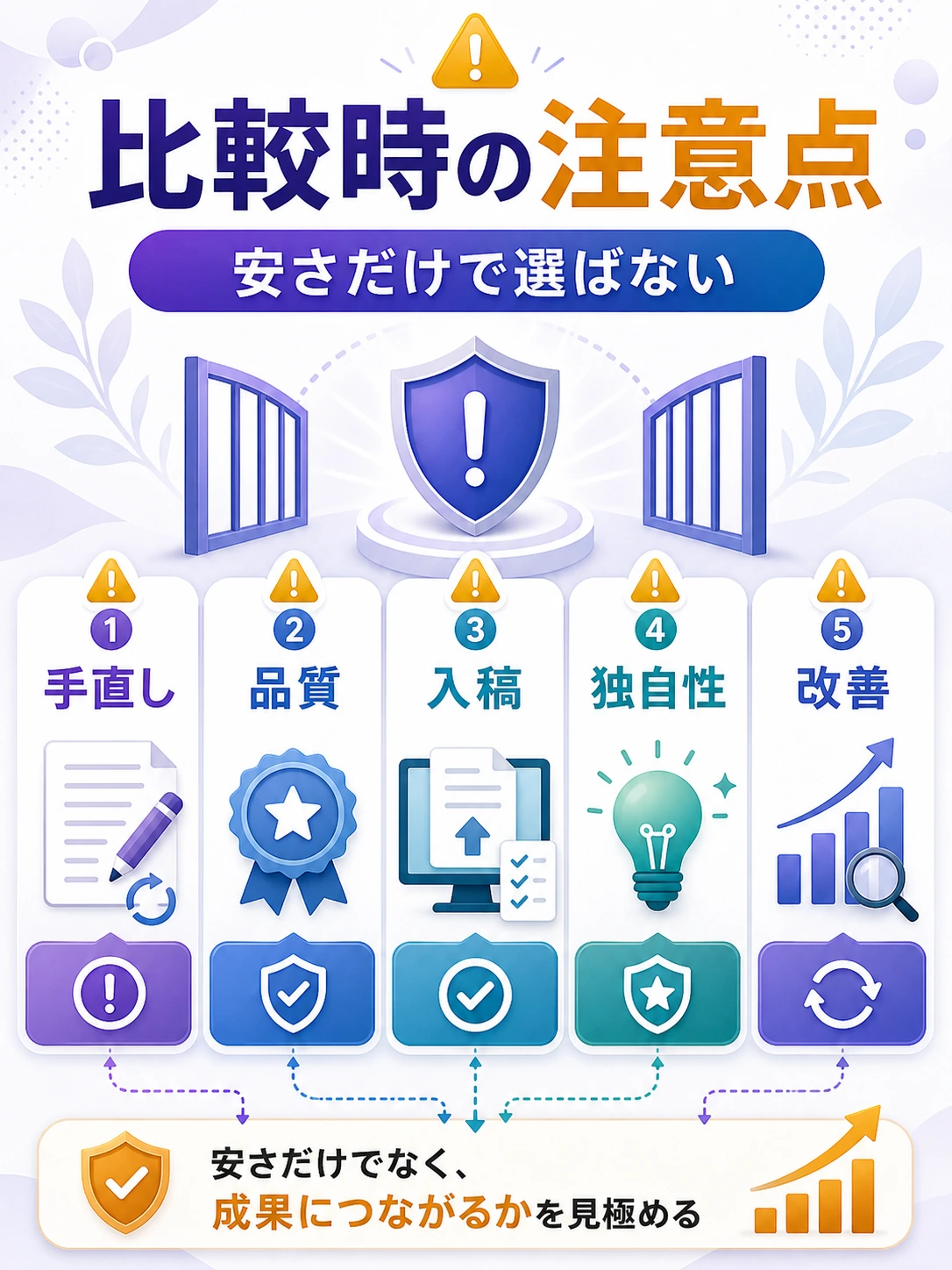 AIブログ作成ツールを選ぶ手順を示す図解