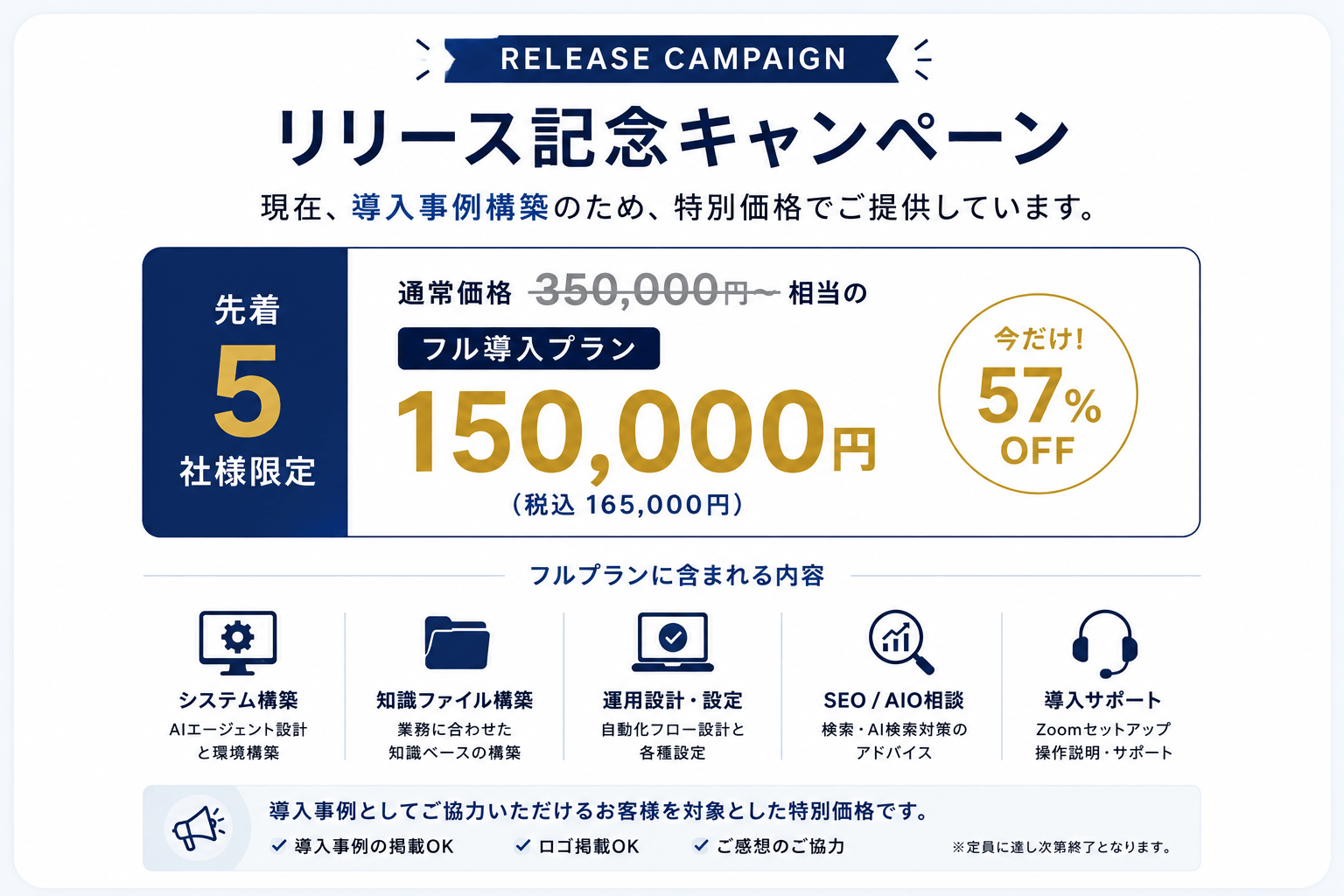 DOT LIFT Blog Systemの期間限定キャンペーン情報