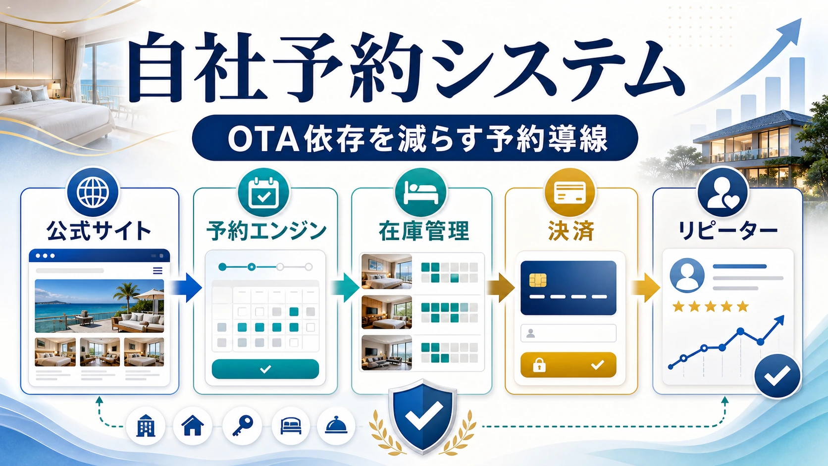 自社予約システムとOTA依存を減らす予約導線のアイキャッチ画像