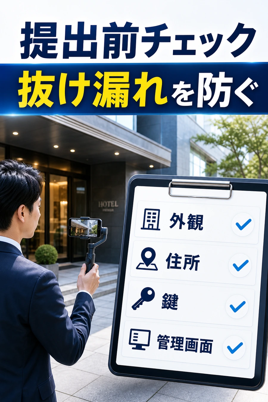 Googleビジネス動画認証の提出前チェックリストを示す画像