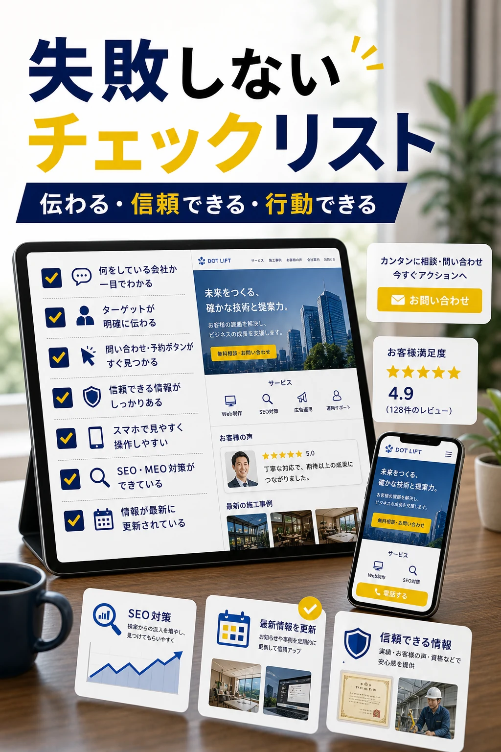 失敗しないホームページのチェックリストを解説する記事内画像