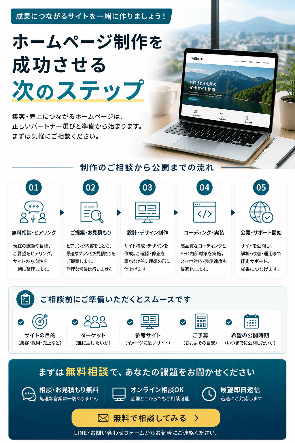 新潟でホームページ制作を成功させる次のステップ