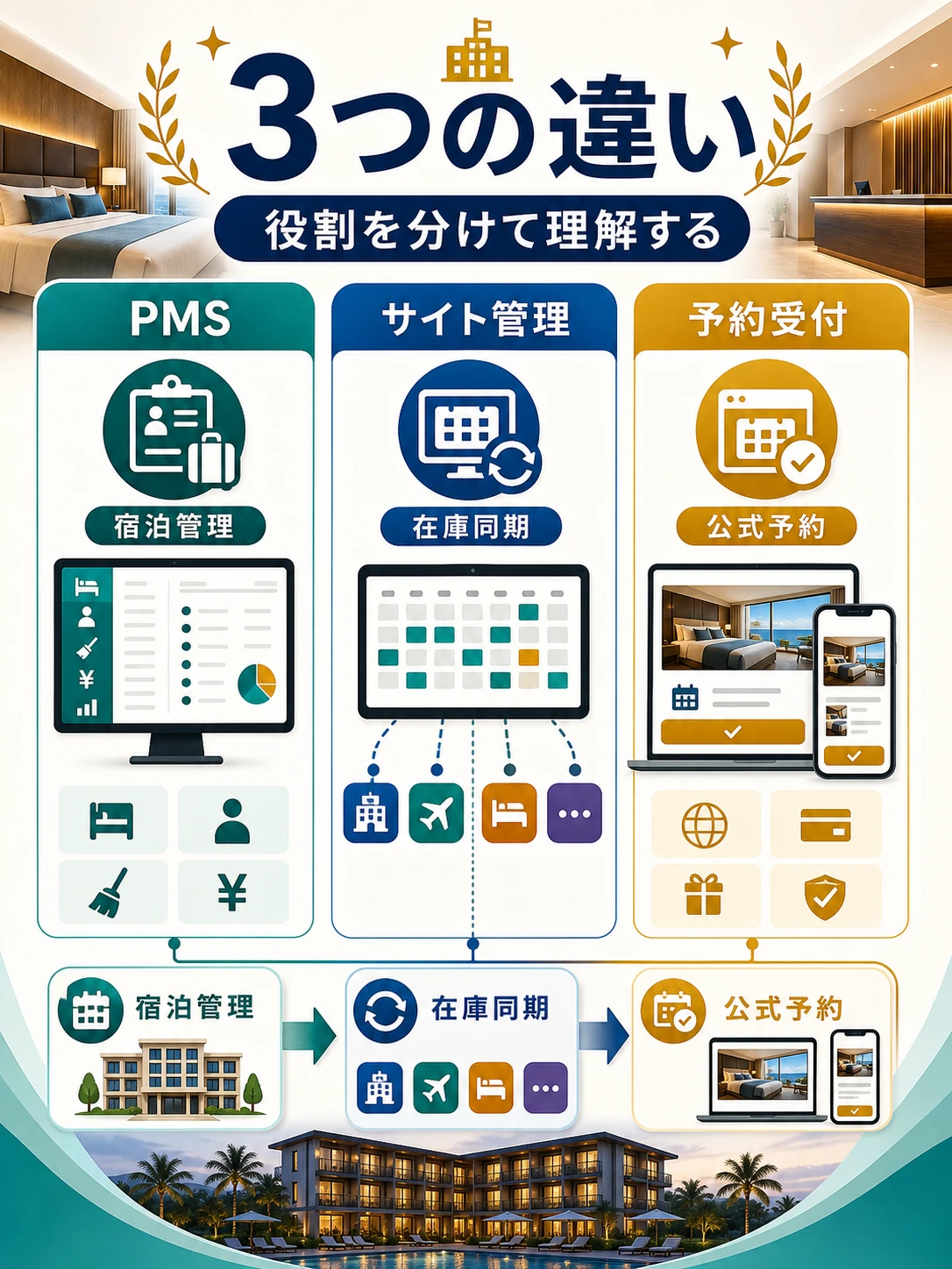 PMSと関連システムの違いを説明する図解