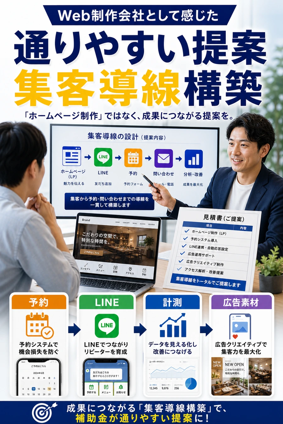 Web制作会社として感じた補助金で通りやすい提案を示す画像
