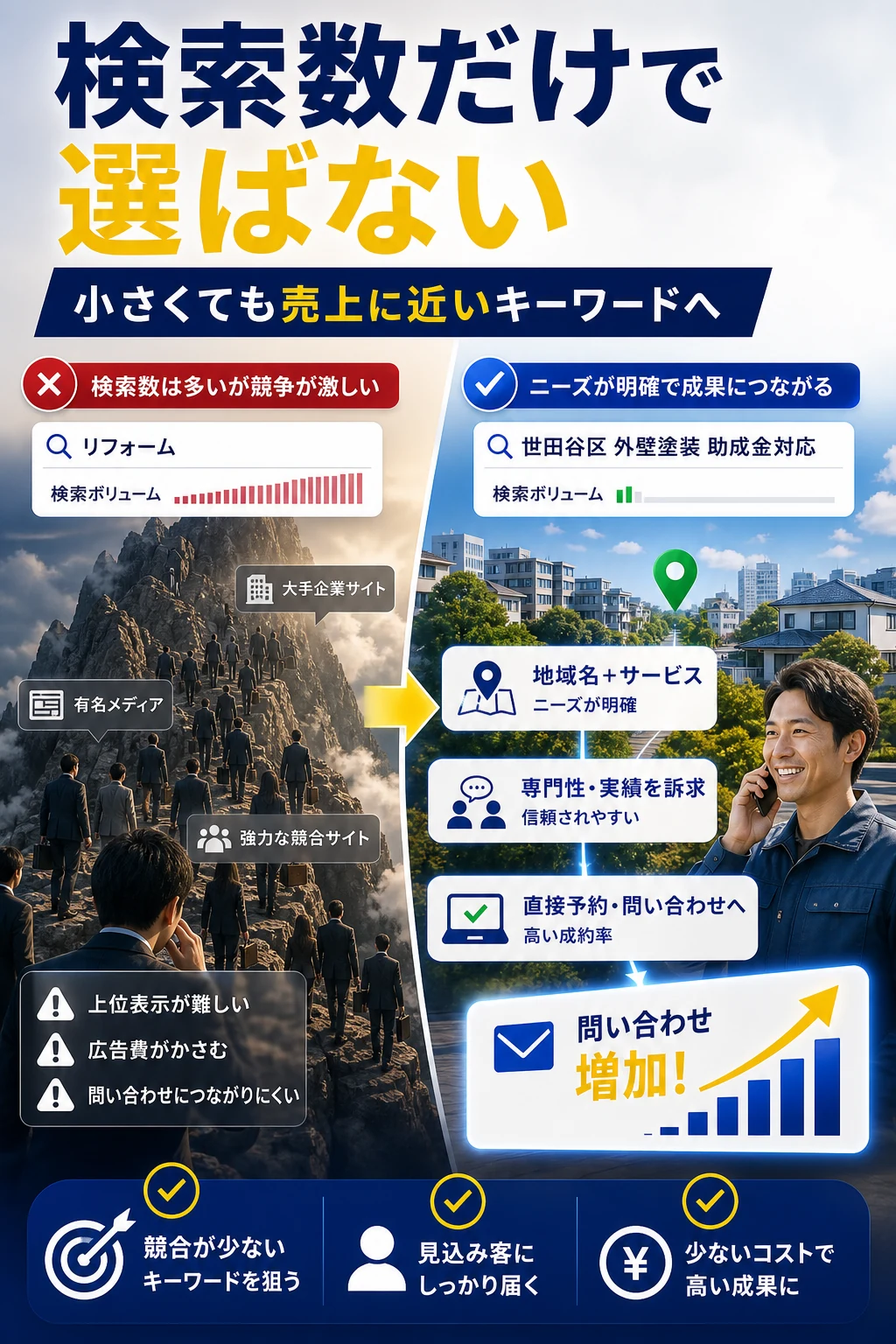 検索ボリュームだけで選ぶことが意味がなくなったSEO施策であることを解説する記事内画像
