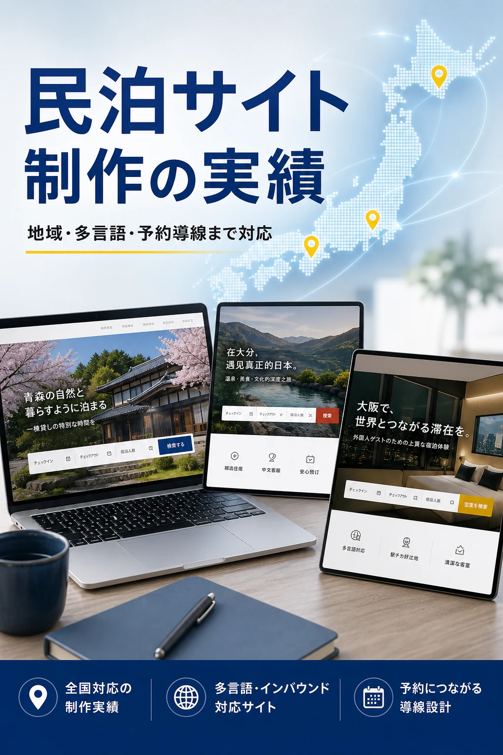 DOT LIFTの民泊ホームページ制作実績を表す記事内画像