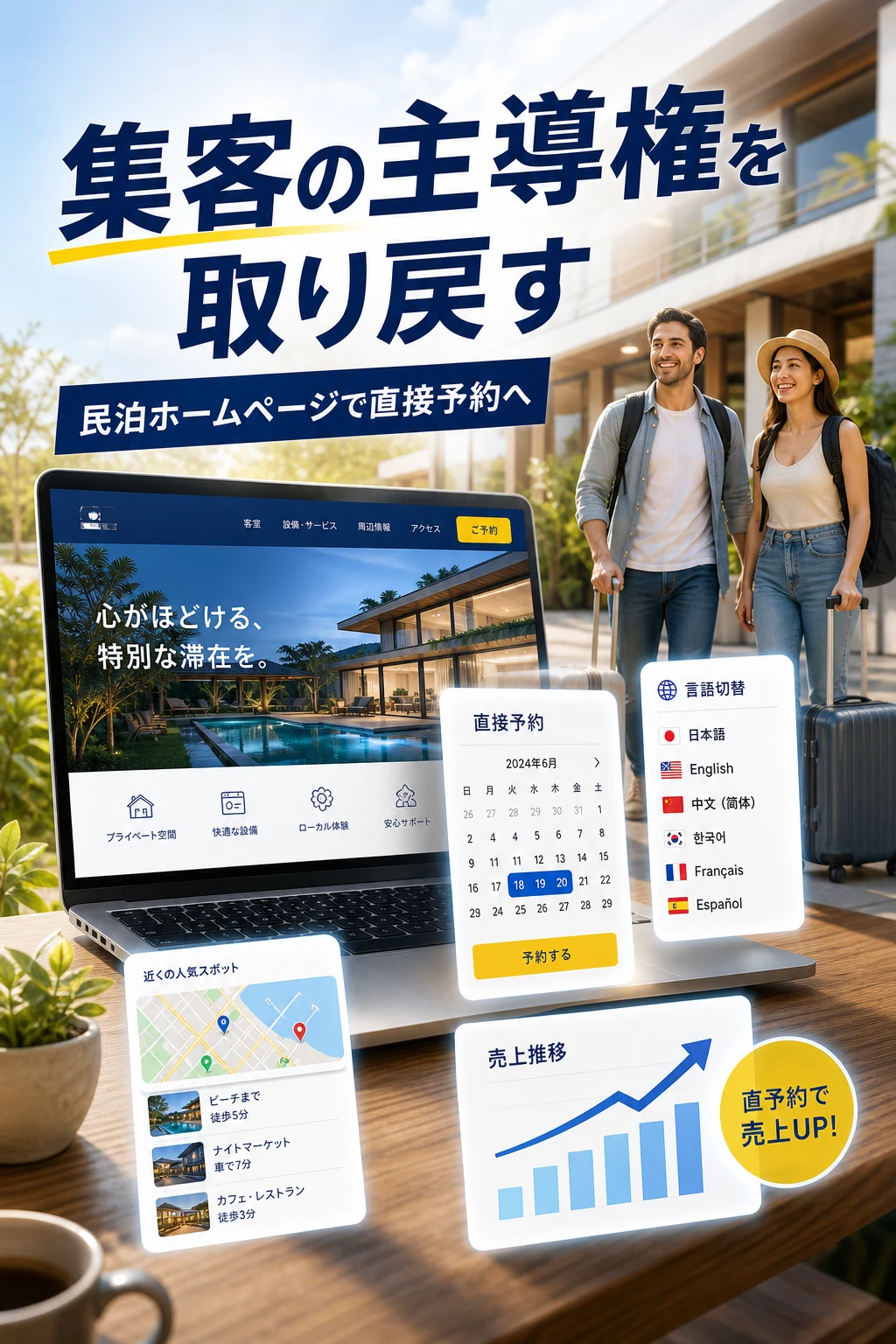 民泊ホームページで集客の主導権を取り戻すことを表す記事内画像