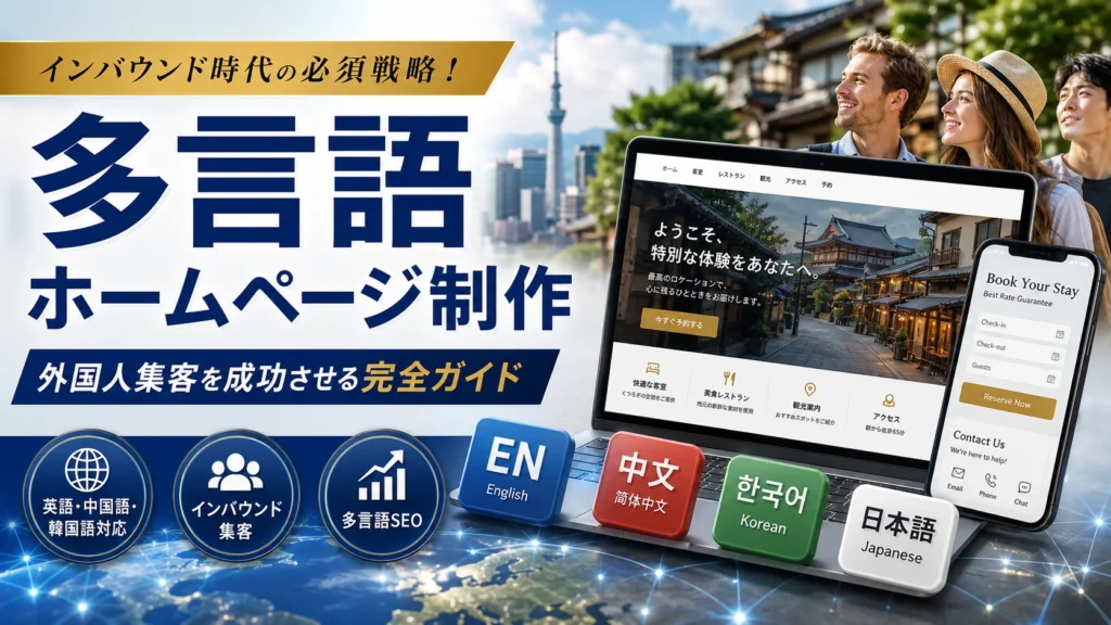 多言語ホームページ制作で外国人集客を成功させる完全ガイドのアイキャッチ画像