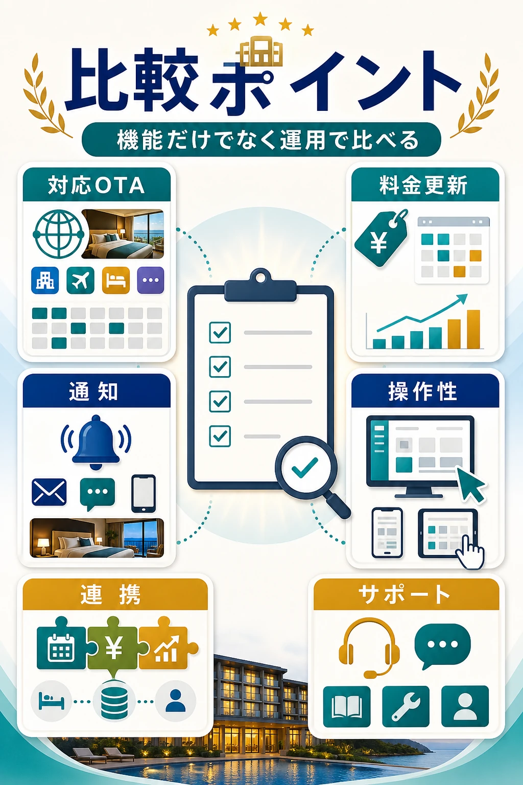 サイトコントローラー導入前に比較したいポイントを説明する図解