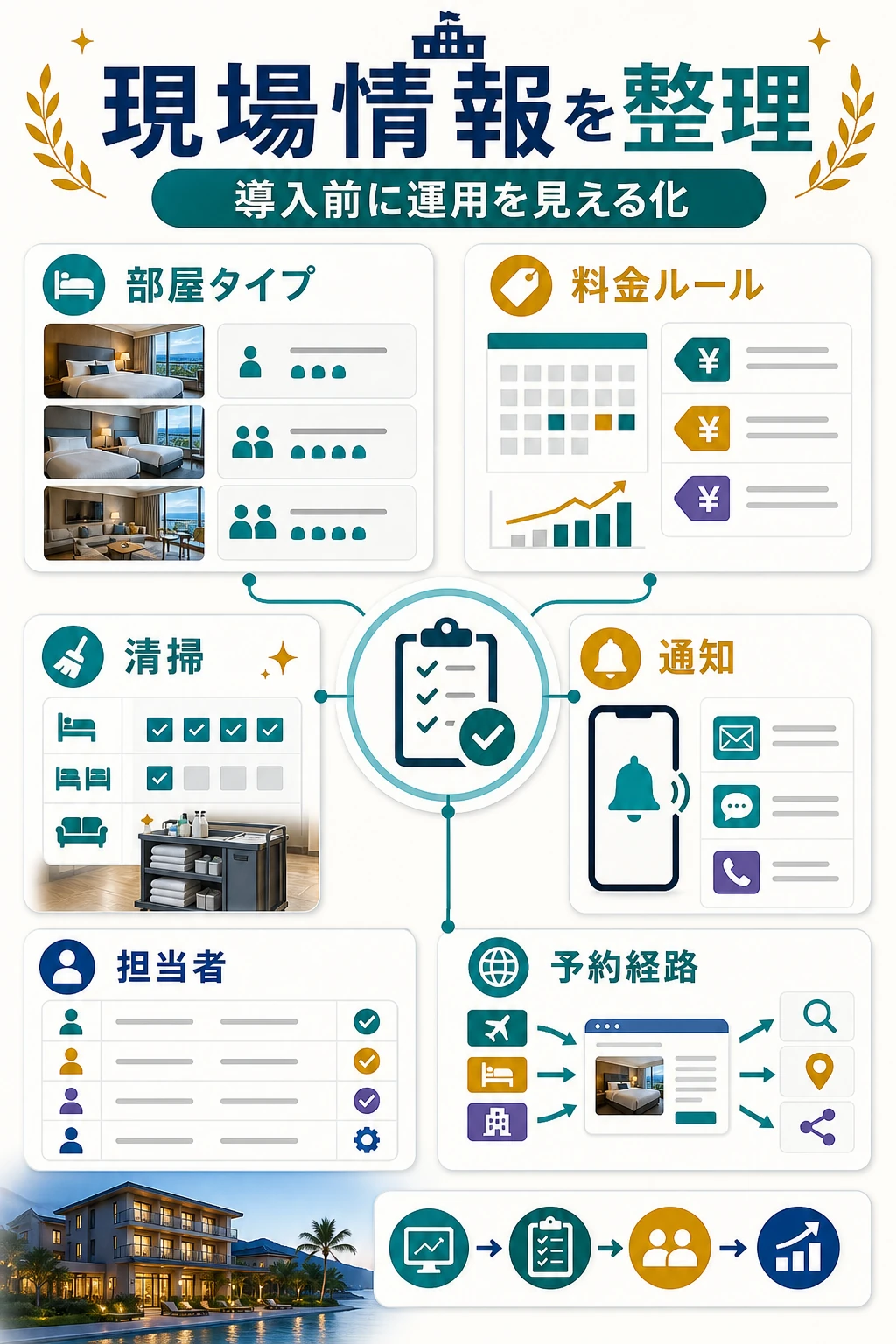 サイトコントローラーを導入する前に整理したい現場情報を説明する図解