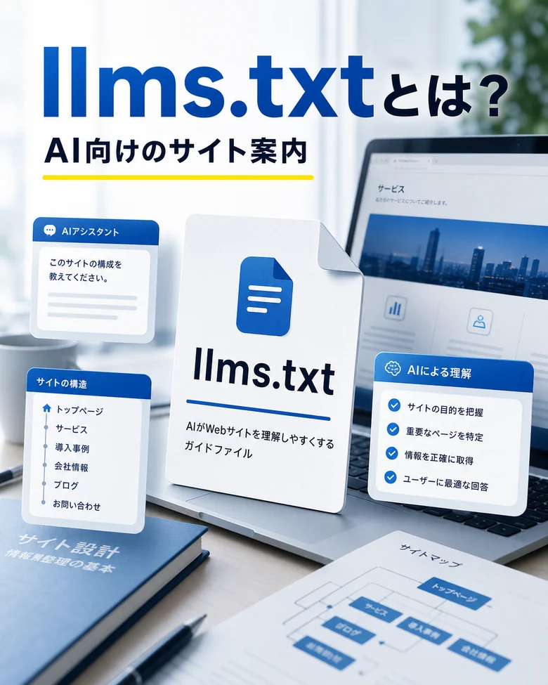 llms.txtとはAI向けのサイト案内ファイル
