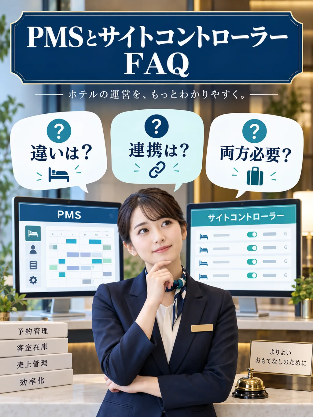 PMSとサイトコントローラーのよくある質問を示す図解