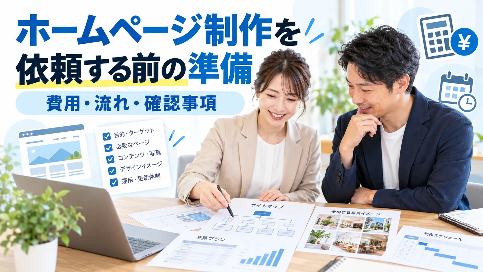 ホームページ制作依頼前に目的・素材・予算を整理する商談