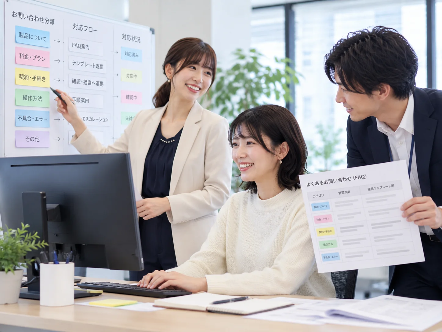 問い合わせ対応の効率化のイメージ