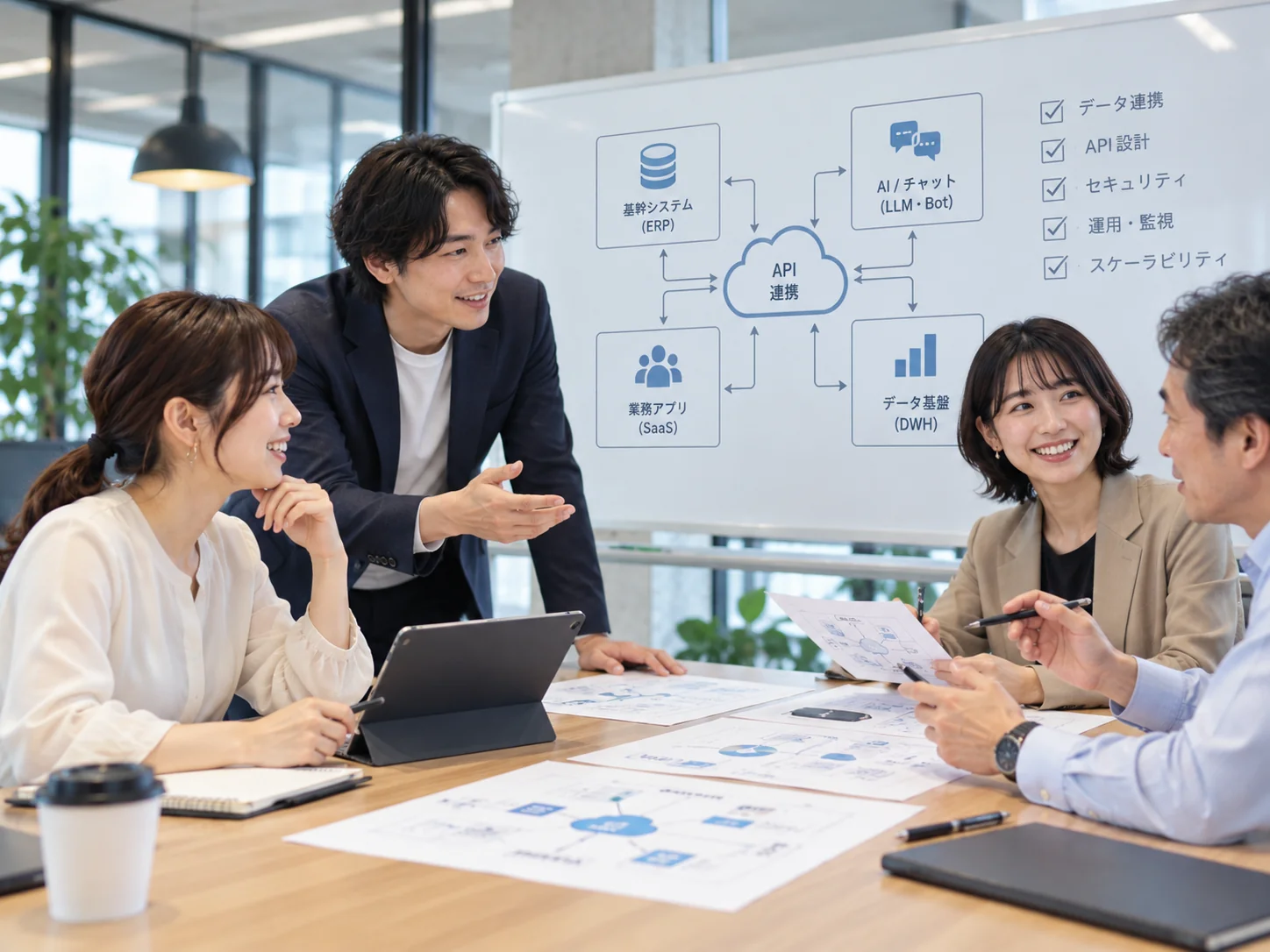 AI API連携・外部システム連携のイメージ